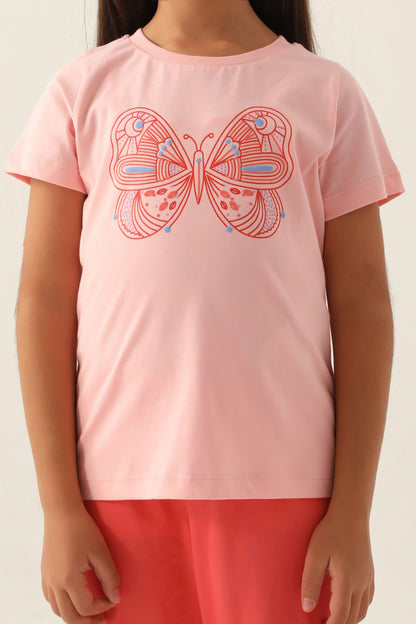 Roly Poly Kız Çocuk Pijama Takımı Kısa Kollu Bisiklet Yaka Süprem