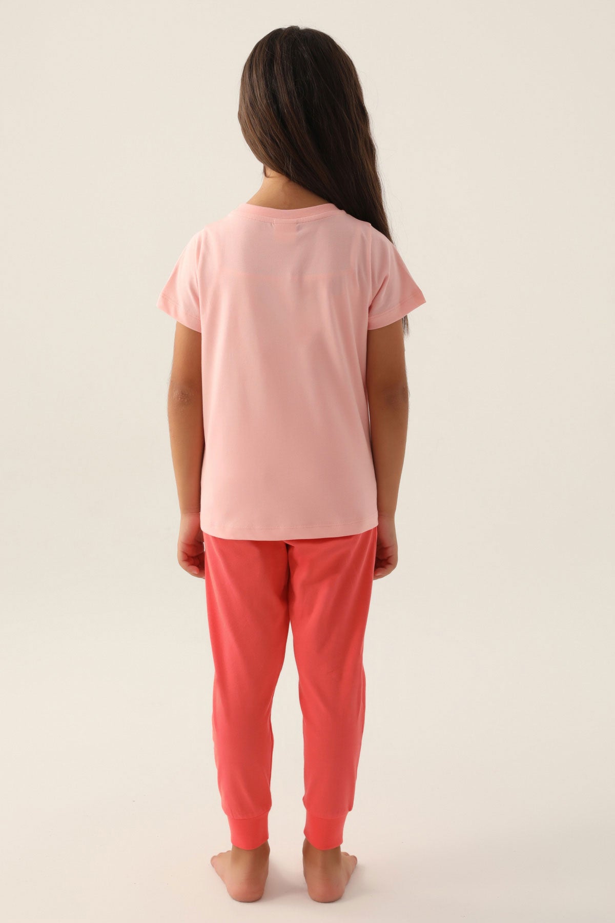Roly Poly Kız Çocuk Pijama Takımı Kısa Kollu Bisiklet Yaka Süprem