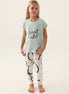 Roly Poly Kız Çocuk Pijama Takımı Kısa Kollu Bisiklet Yaka Süprem