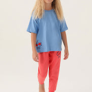 Roly Poly Kız Çocuk Pijama Takımı Kısa Kollu Bisiklet Yaka Süprem