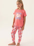 Roly Poly Kız Çocuk Pijama Takımı Kısa Kollu Bisiklet Yaka Süprem