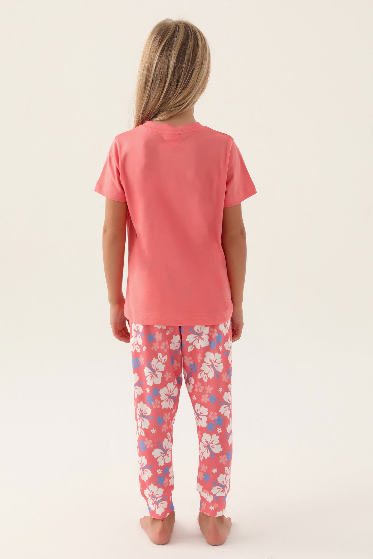 Roly Poly Kız Çocuk Pijama Takımı Kısa Kollu Bisiklet Yaka Süprem