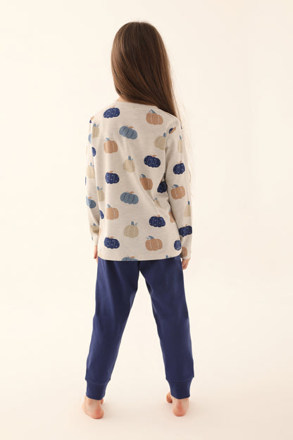 Roly Poly Kız Çocuk Uzun Kollu Pijama Takımı Melanj Süprem