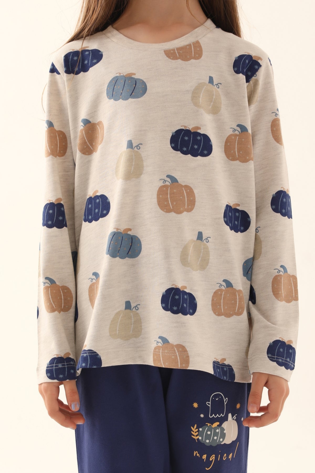 Roly Poly Kız Çocuk Uzun Kollu Pijama Takımı Melanj Süprem