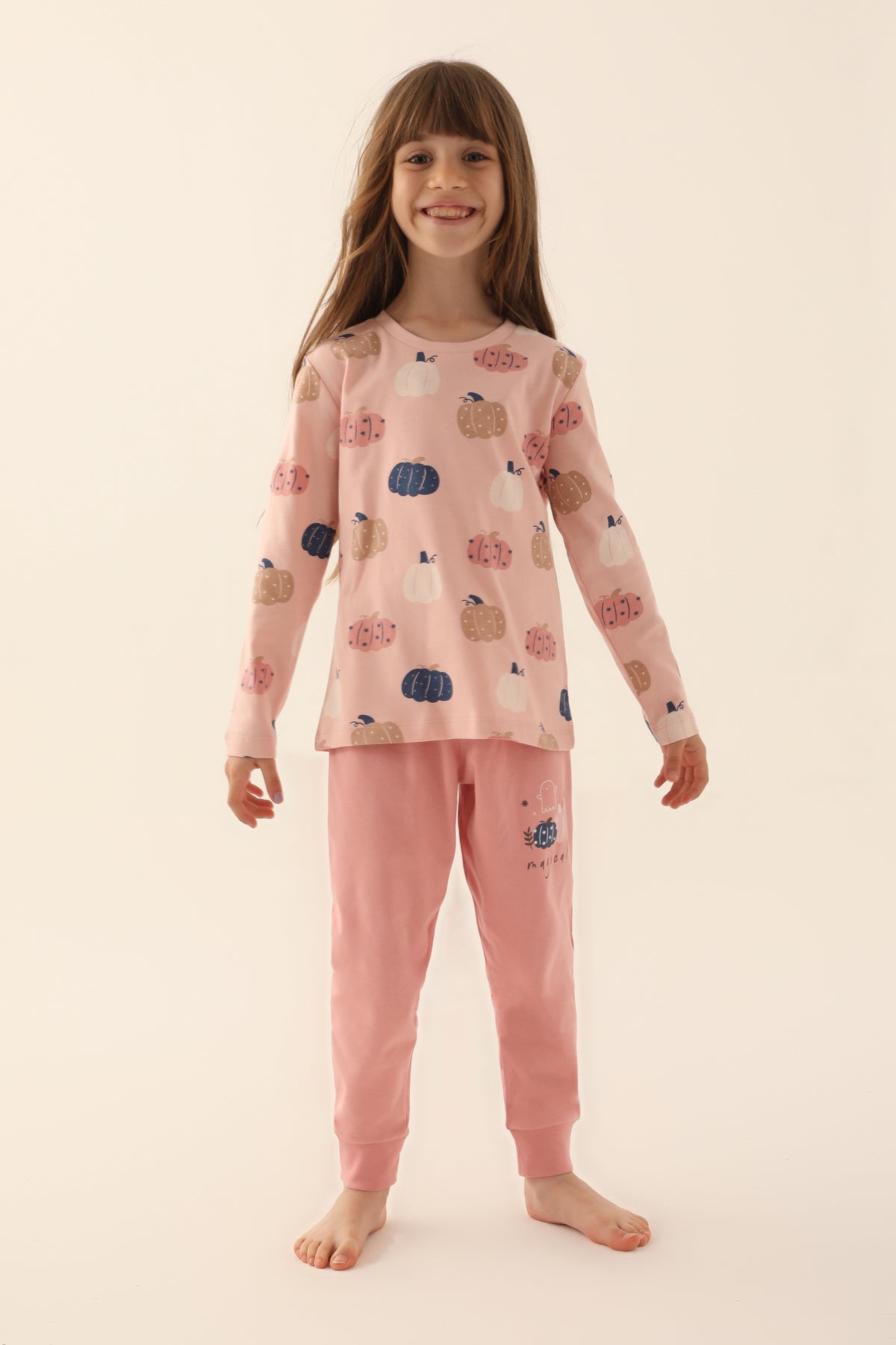 Roly Poly Kız Çocuk Uzun Kollu Pijama Takımı Melanj Süprem