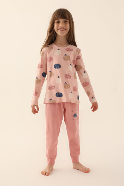 Roly Poly Kız Çocuk Uzun Kollu Pijama Takımı Melanj Süprem