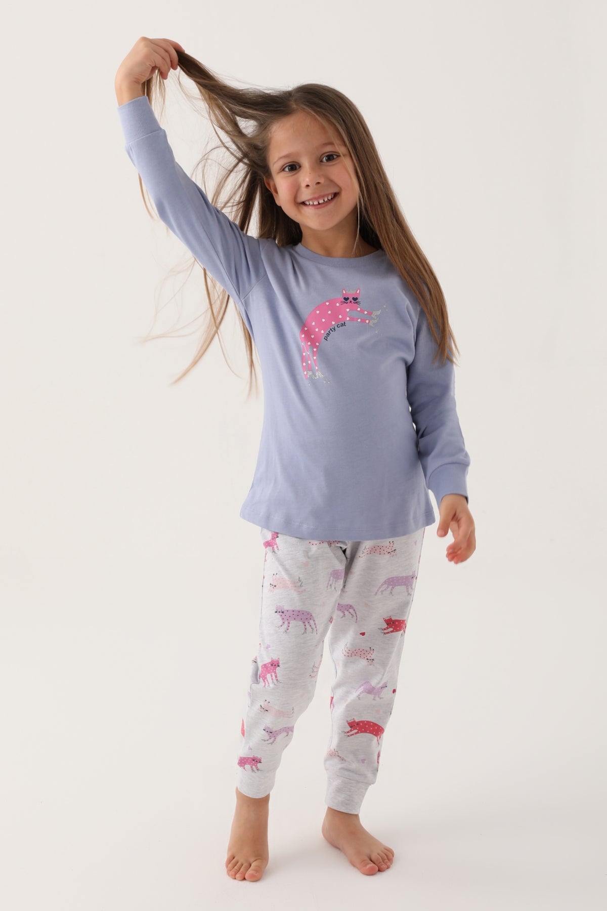 Roly Poly Kız Çocuk Uzun Kollu Pijama Takımı Süprem