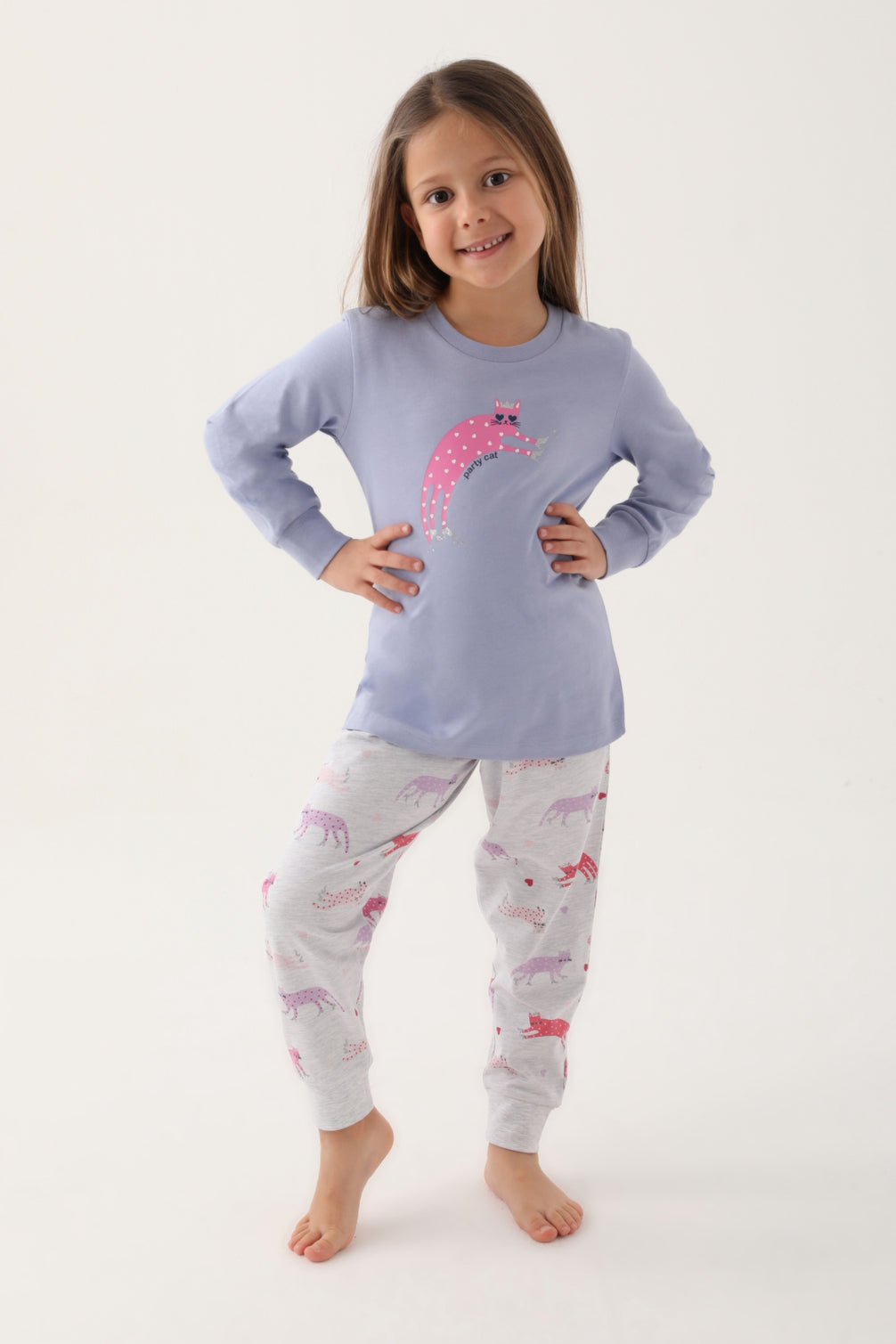 Roly Poly Kız Çocuk Uzun Kollu Pijama Takımı Süprem