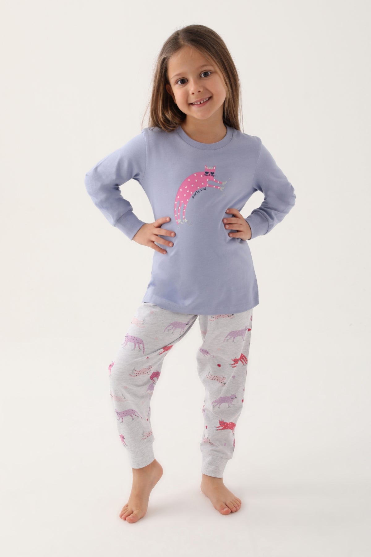 Roly Poly Kız Çocuk Uzun Kollu Pijama Takımı Süprem