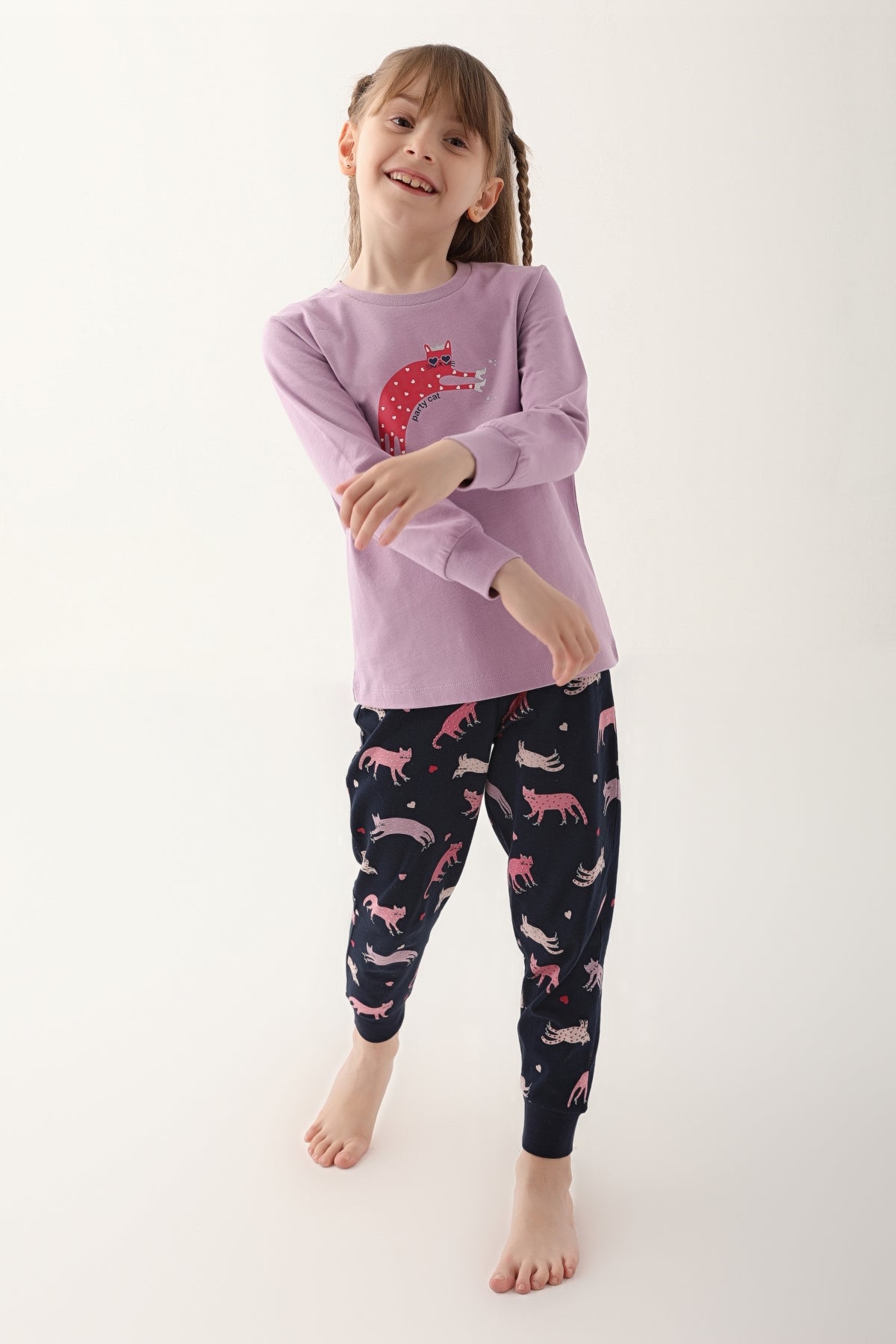 Roly Poly Kız Çocuk Uzun Kollu Pijama Takımı Süprem