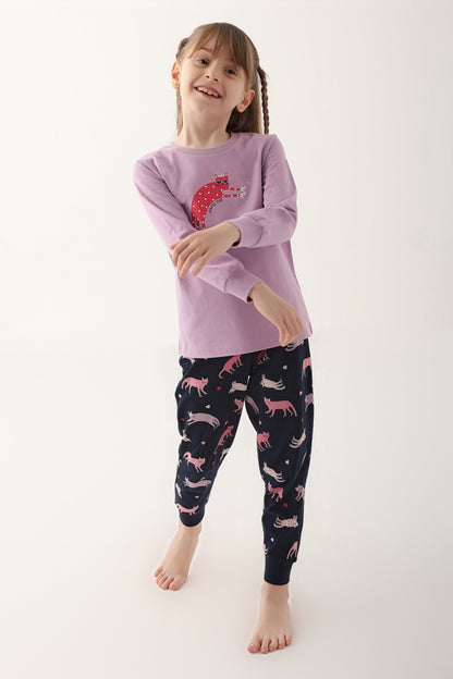 Roly Poly Kız Çocuk Uzun Kollu Pijama Takımı Süprem