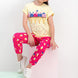 RolyPoly Kız Çocuk 2'li Pijama Takımı Yarım Kol Ice Cream Desenli Paça Lastikli Süprem