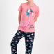 RolyPoly Kız Çocuk 2'li Pijama Takımı Yarım Kol Little Princess Flamingo Desenli Süprem