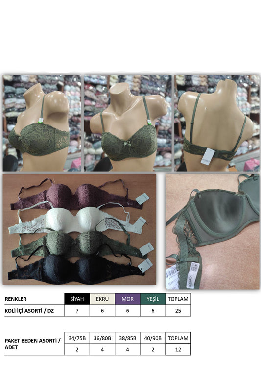 Rosaria Kadın Desteksiz Sütyen B Kap Dantelli