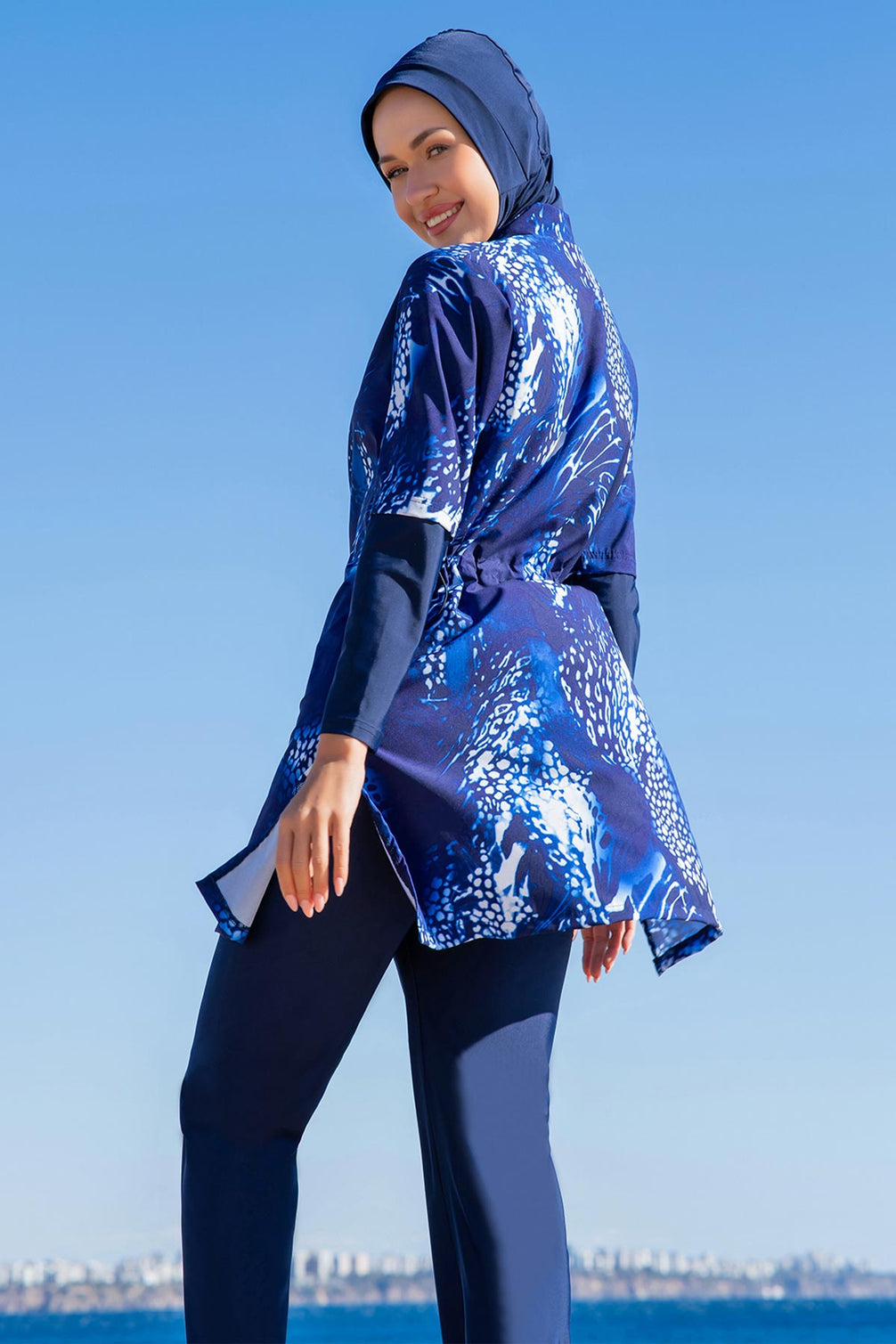 Ruko Kadın Tam Kapalı Mayo Yarım Fermuarlı