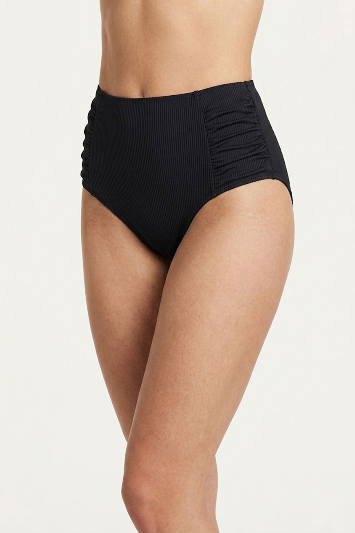 Ruko Kadın Tek Alt Bikini Büzgülü Yüksek Bel Fitilli