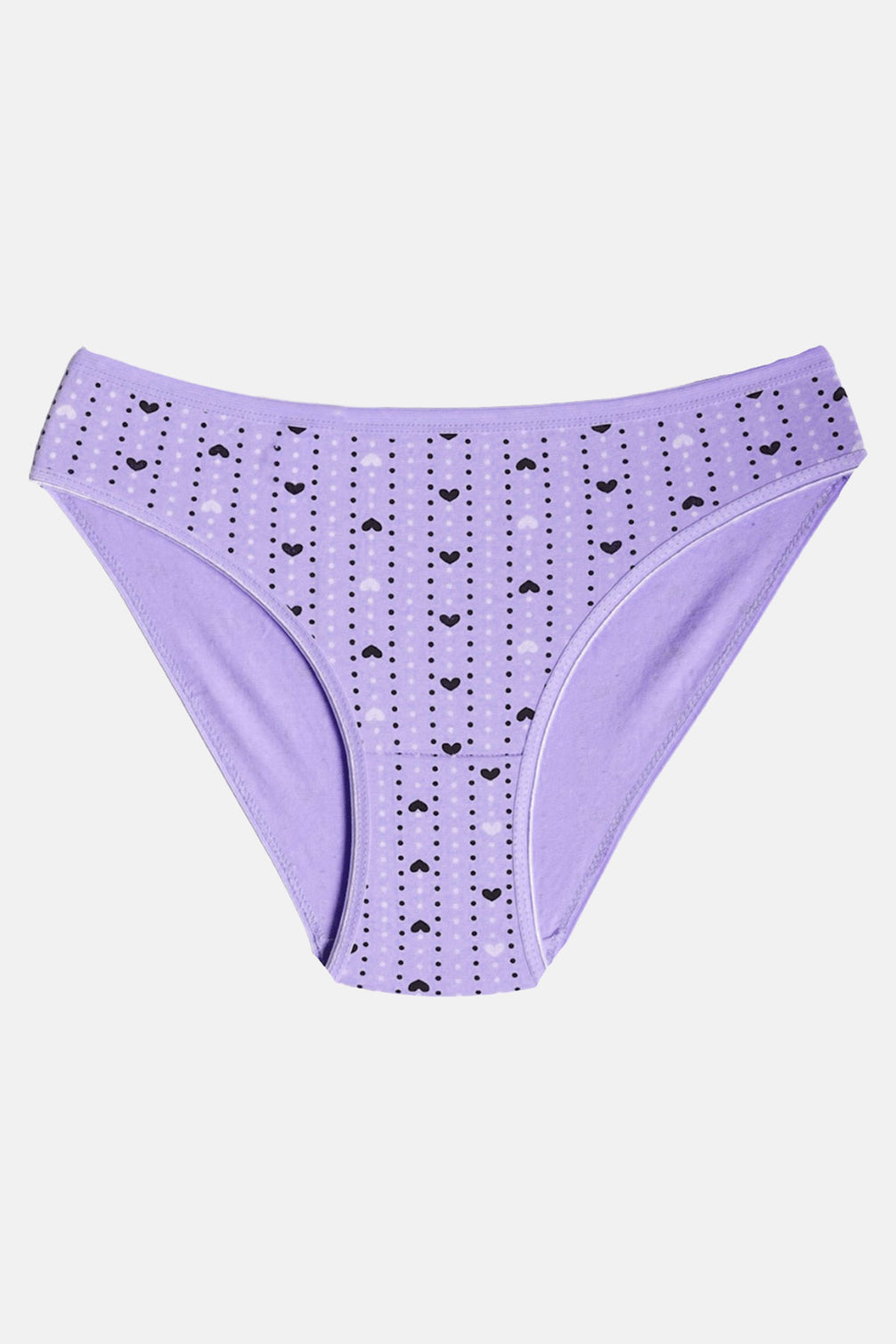 Sedef Yıldız Kadın Slip Külot Puantiyeli Kalpli