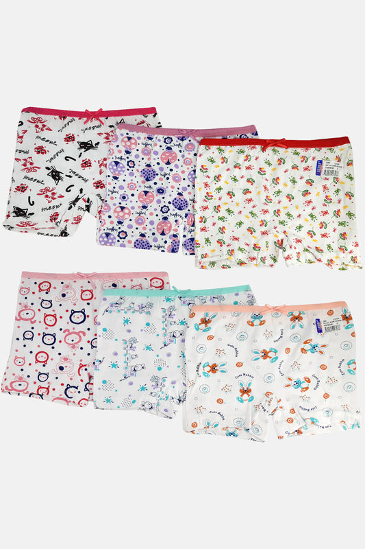 Sedef Yıldız Kız Çocuk Pamuklu Baskılı Boxer