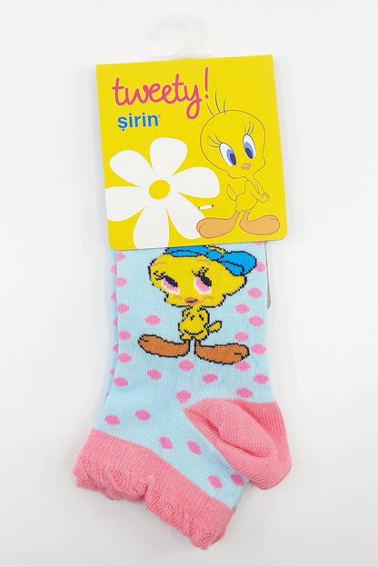 Şirin Kız Çocuk Patik Çorap Tweety