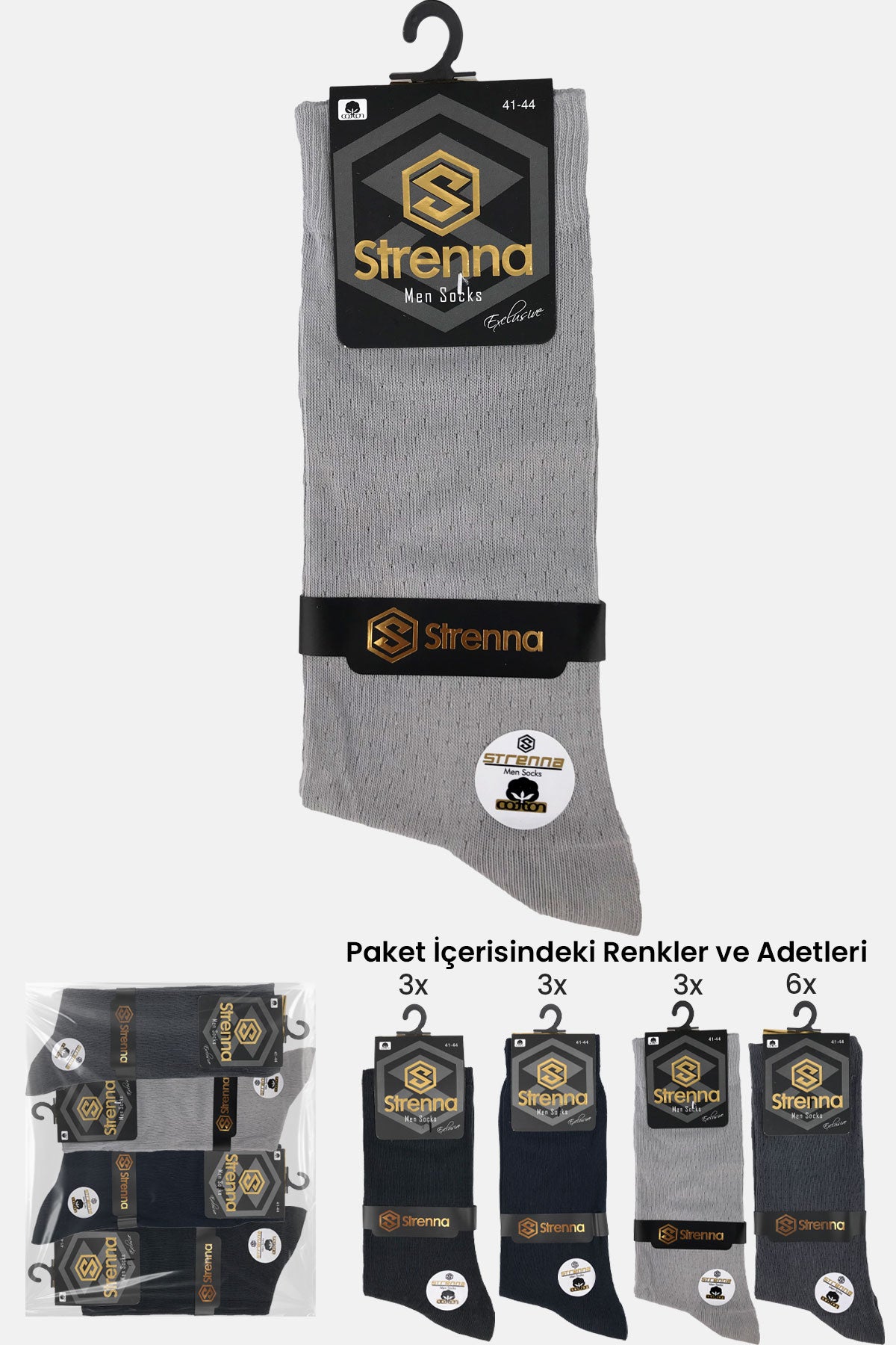 Strenna Erkek Soket Çorap Cotton Desenli