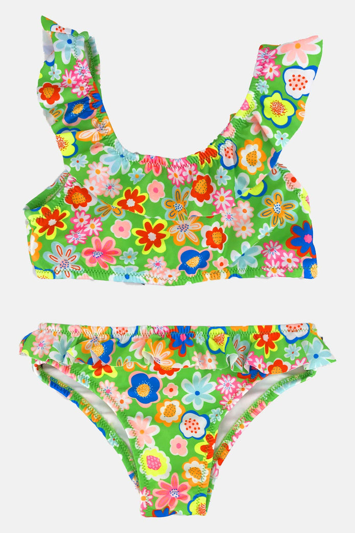 We Bella Kız Çocuk Bikini Takımı Desenli