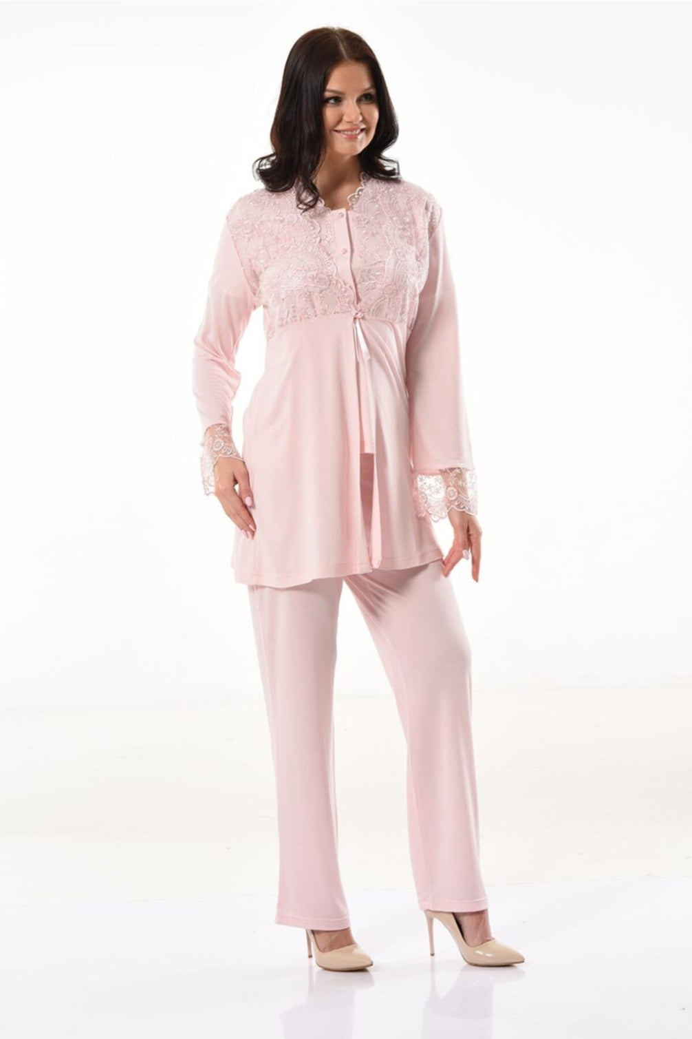 X-Ses Kadın 3 lü Lohusa Pijama Takımı