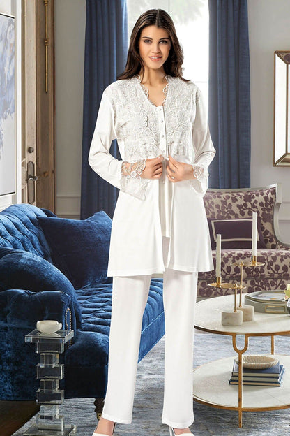 X-Ses Kadın 3 lü Lohusa Pijama Takımı