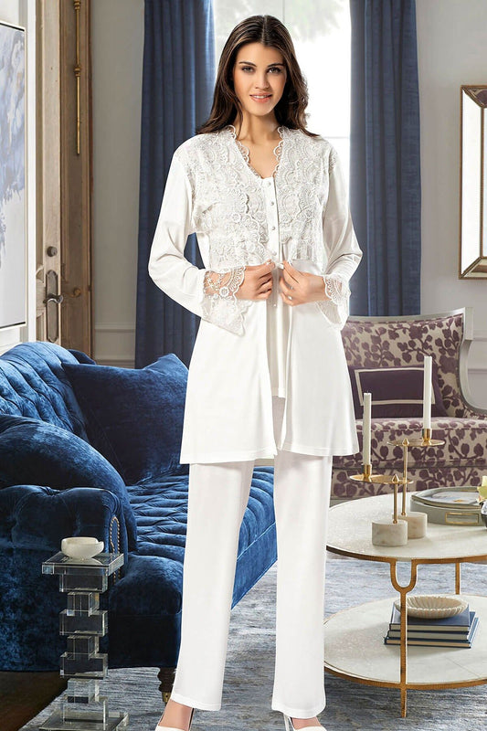 X-Ses Kadın 3 lü Lohusa Pijama Takımı