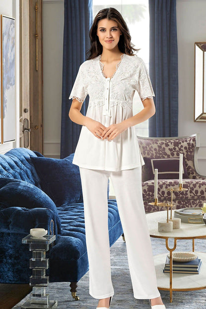 X-Ses Kadın 3 lü Lohusa Pijama Takımı