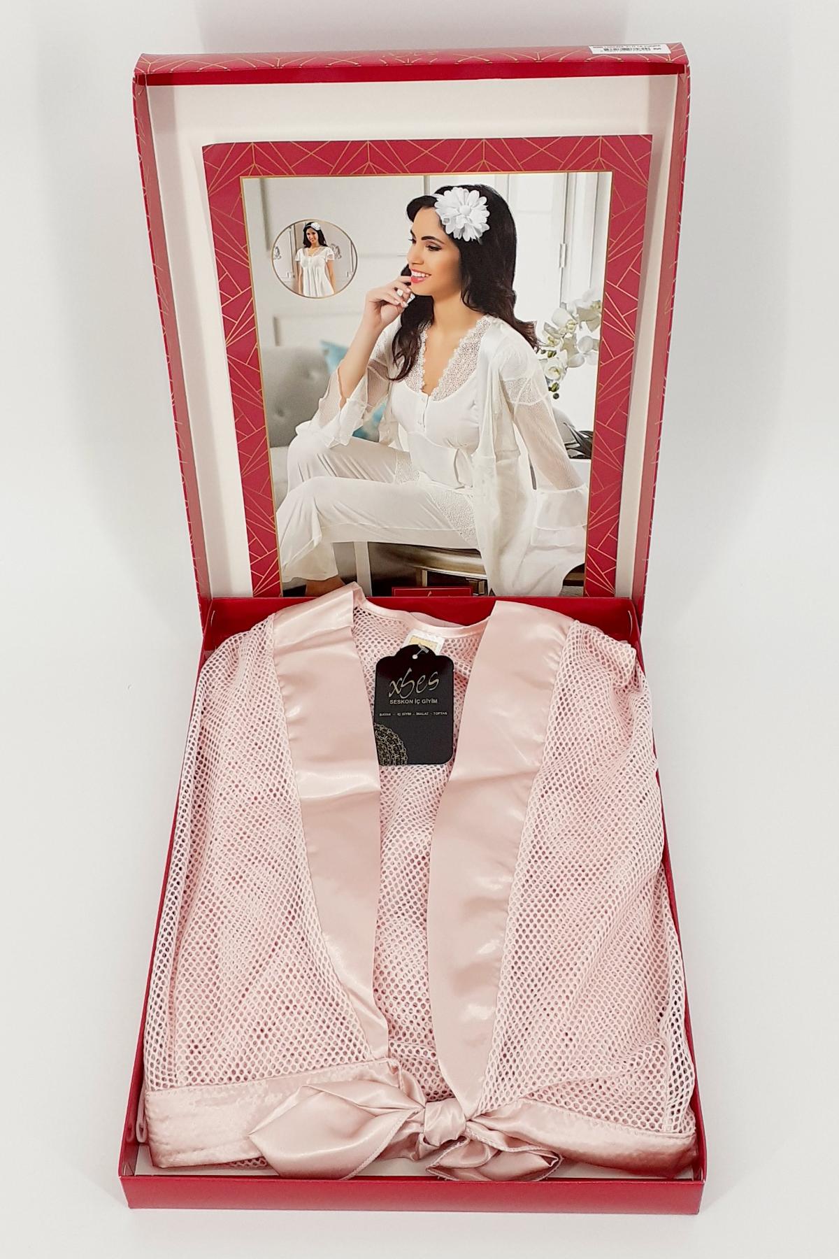 X-Ses Kadın Lohusa 3'lü Pijama Takımı Penye