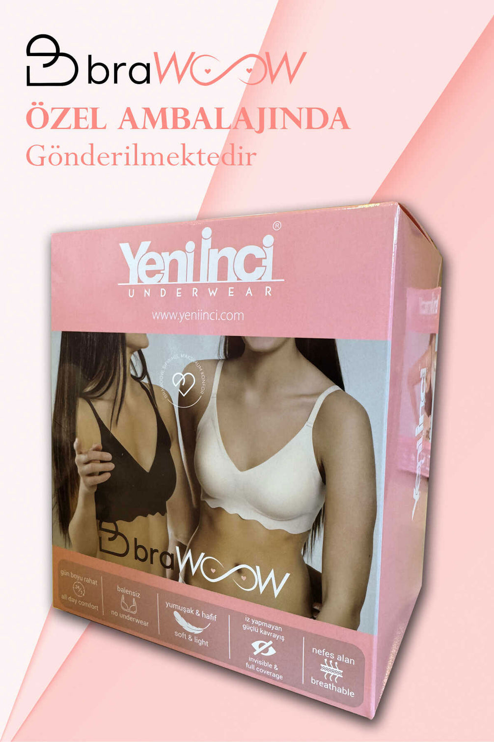 Yeni İnci Brawoow Kadın Lazer Kesim Sütyen