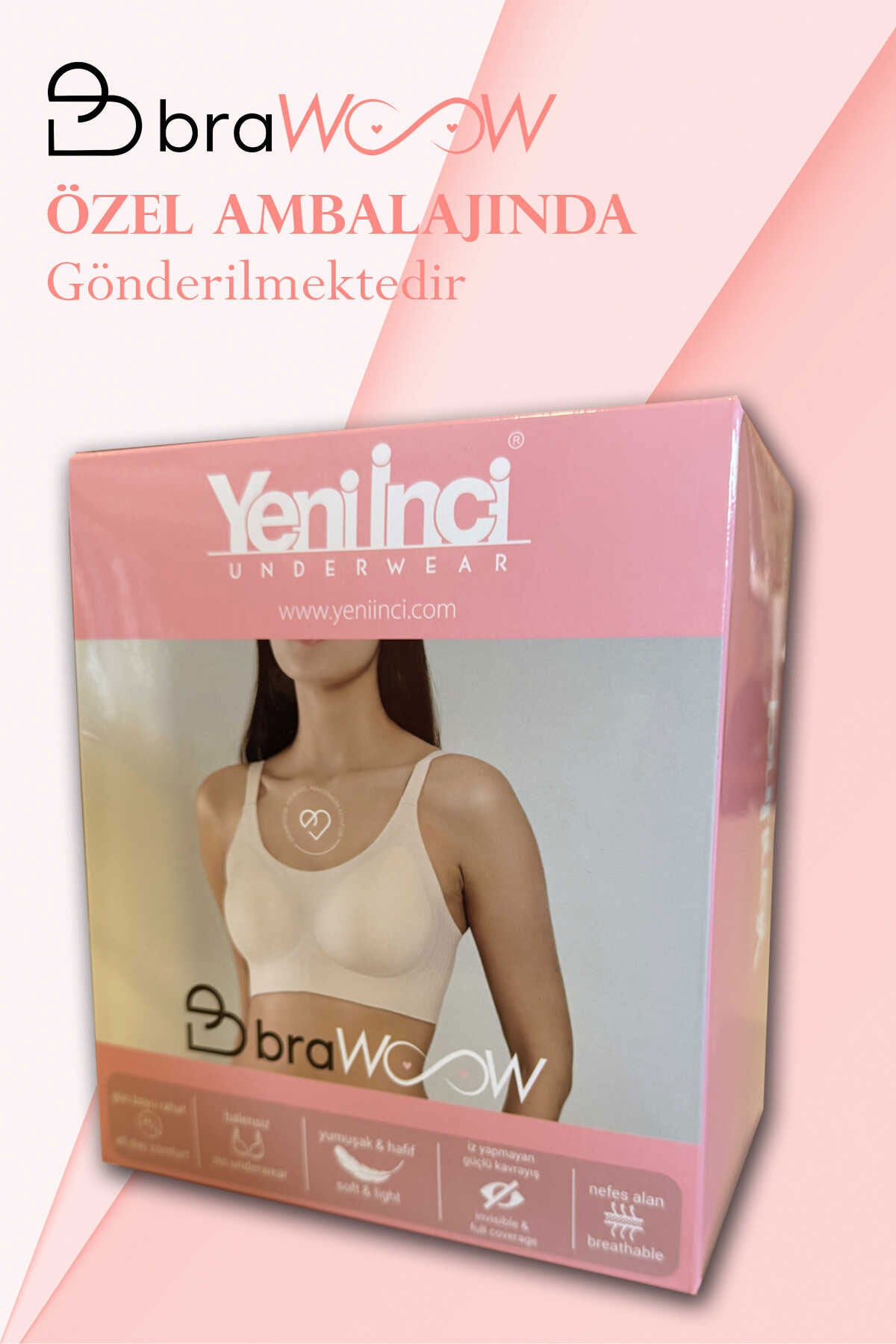 Yeni İnci Brawoow Kadın Lazer Kesim Sütyen