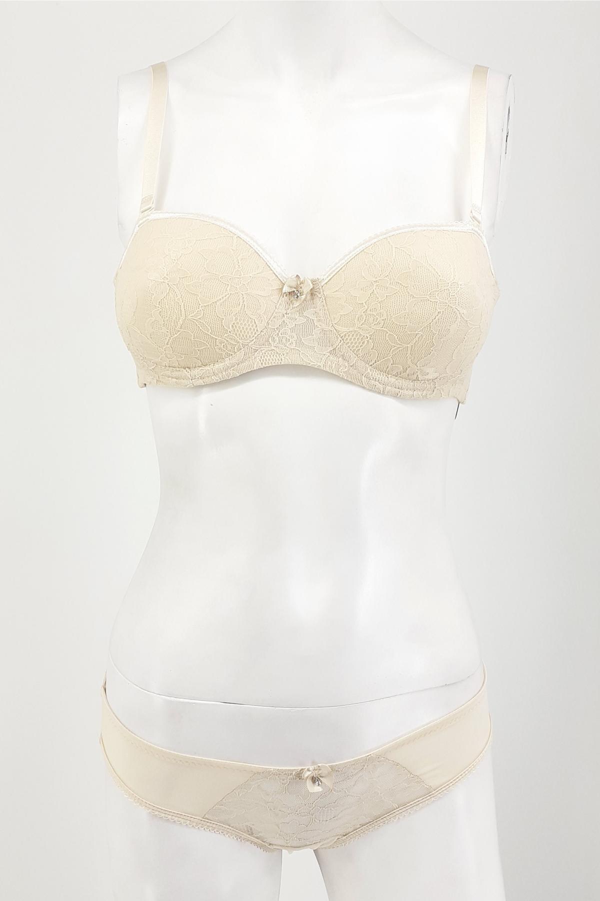 Yeni İnci Kadın Fantezi Desteksiz Sütyen ve Külot Takım