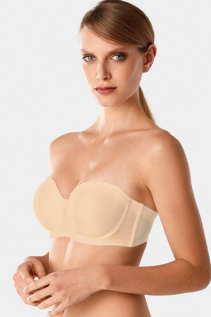 Yeni İnci Kadın Toparlayıcı Straplez Sütyen