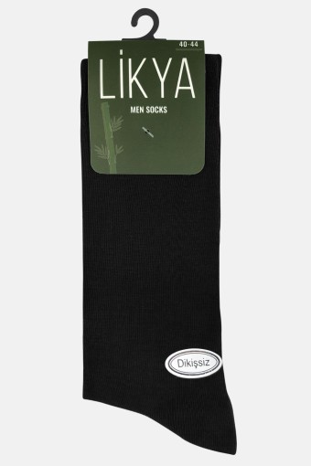 LİKYA ÇORAP - Likya Erkek Bambu Dikişsiz Soket Çorap - Düz