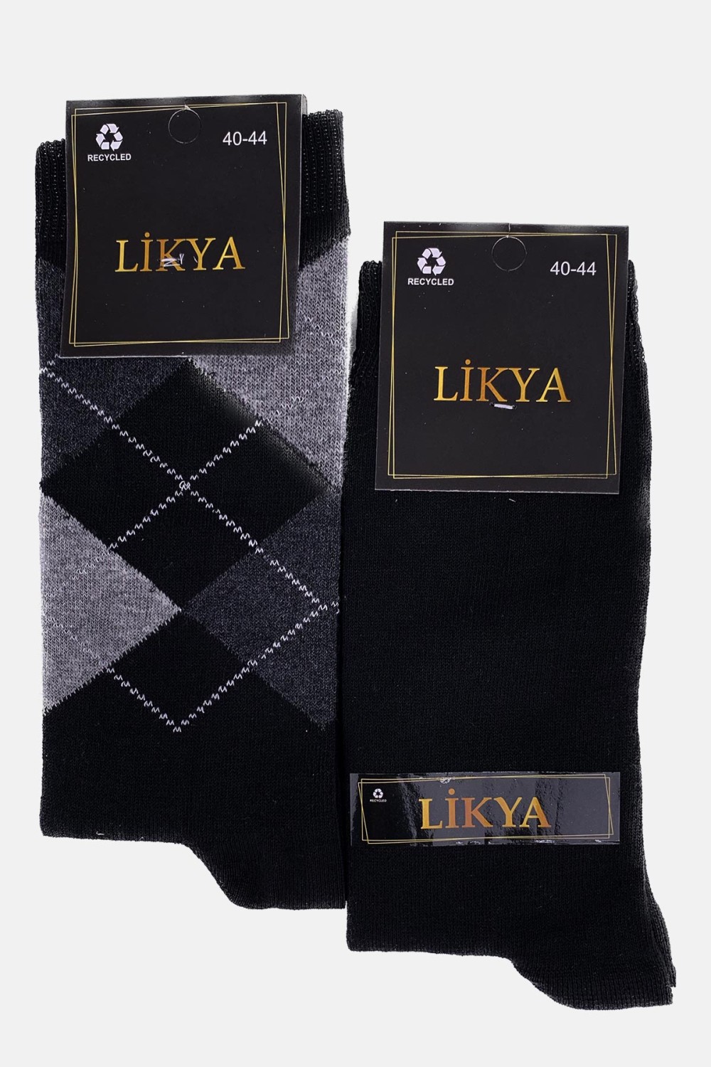LİKYA ÇORAP - Likya Erkek Rejenere Soket Çorap - Desenli